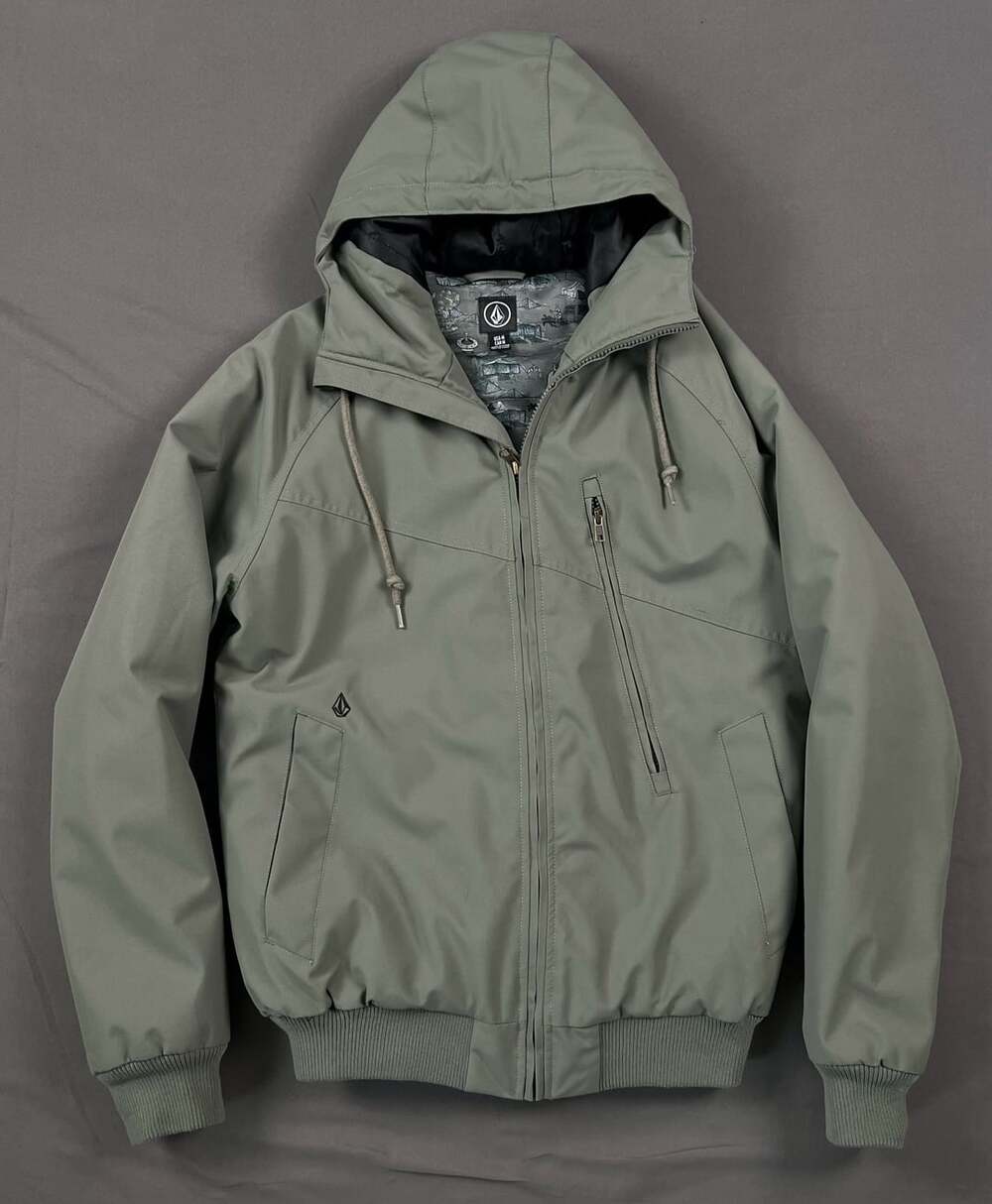 Volcom Hernan Jacket Wintermoss Green Hooded Zip Up Men's Medium